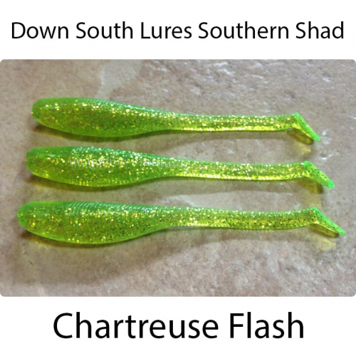 Down South Lures Southern Shad Chartreuse Flash