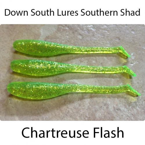 Down South Lures Southern Shad Chartreuse Flash