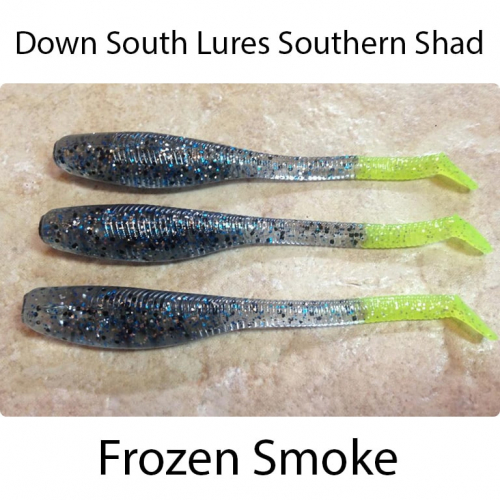 Down South Lures Southern Shad Frozen Smoke