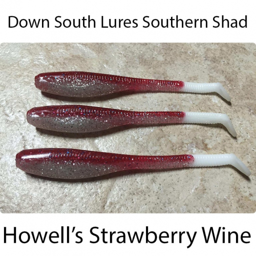 Down South Lures Southern Shad Howells Strawberry Wine