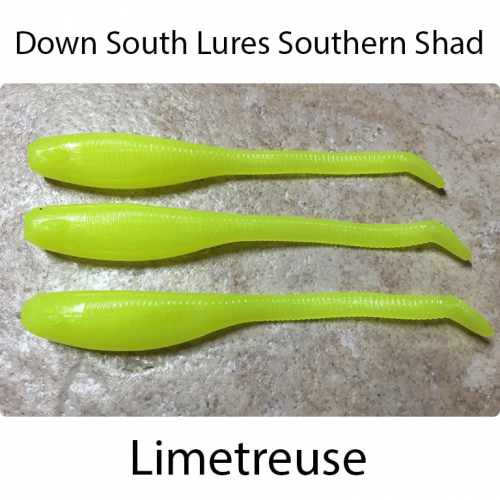 Down South Lures Southern Shad Limetreuse