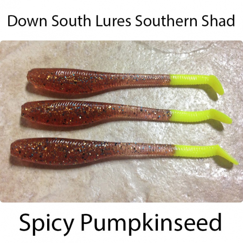 Down South Lures Southern Shad Spicy Pumpkinseed