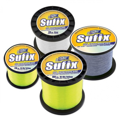 30# Test-Total 1350 yards 3 Spools of Sufix Superior Mono Line-Clear Free Ship 
