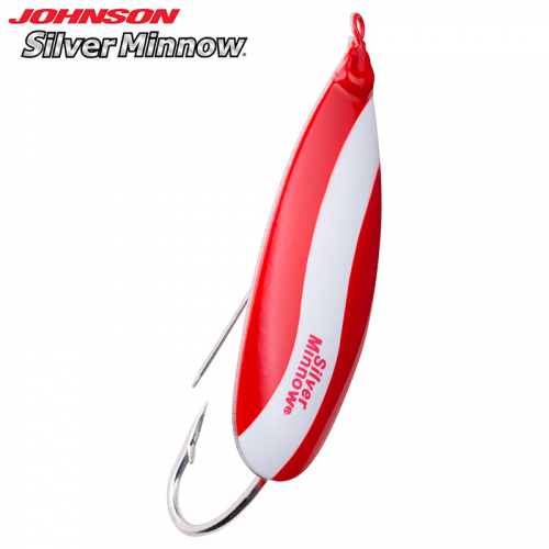 Johnson Silver Minnow Red And White