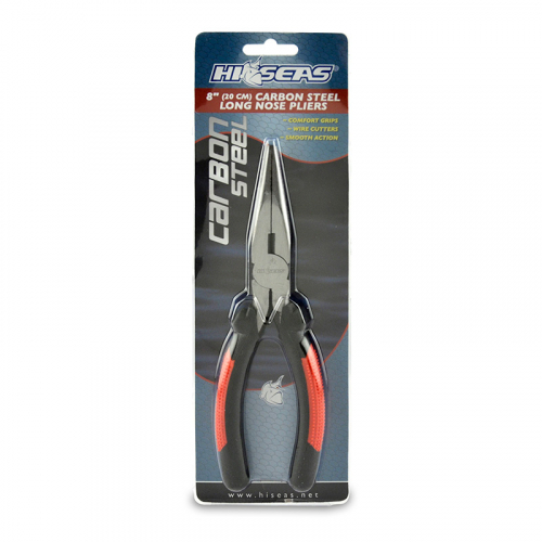 HI-SEAS CARBON STEEL LONG NOSE PLIERS PACKAGE HT-LNP-8