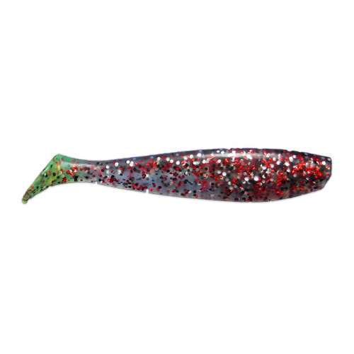 KWIGGLERS 4 INCH PADDLE TAIL CAJUN PEPPER CHARTREUSE