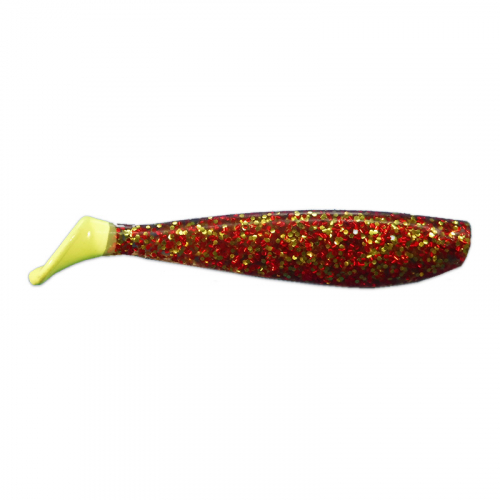 KWIGGLERS 4 INCH PADDLE TAIL HONEY GOLD CHARTREUSE