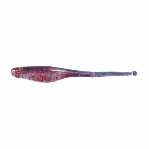 KWIGGLERS BALL TAIL SHAD CLEAR RED METAL FLAKE
