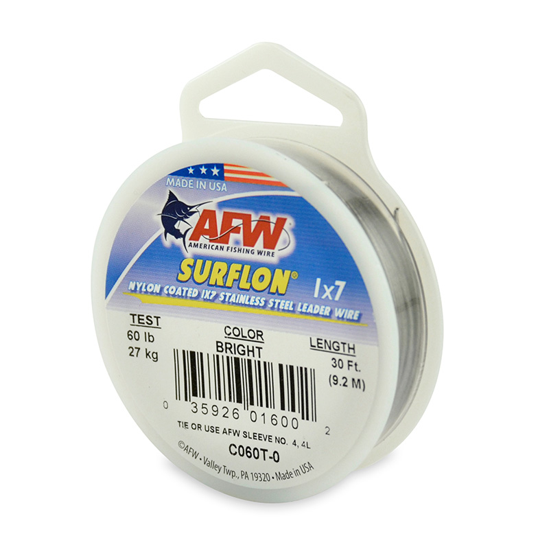 AFW Surflon Nylon Coated 1×7 Stainless Steel Leader Wire