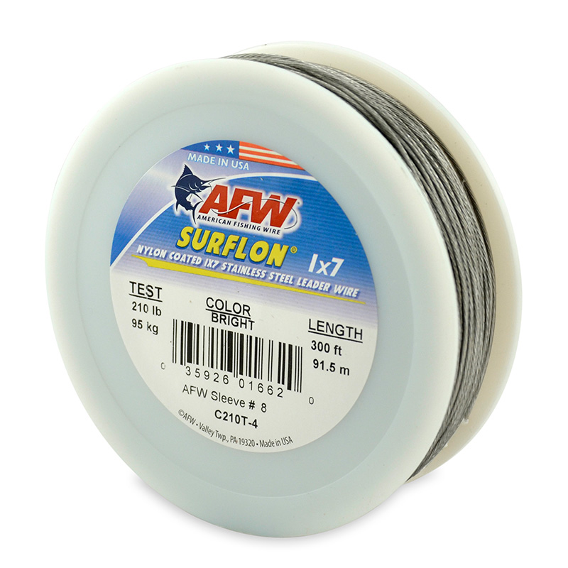 AFW Surflon Nylon Coated 1×7 Stainless Steel Leader Wire