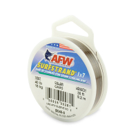 AMERICAN FISHING-WIRE SURFSTRAND UNCOATED 1X7 STAINLESS STEEL LEADER WIRE CAMO BROWN B040-0