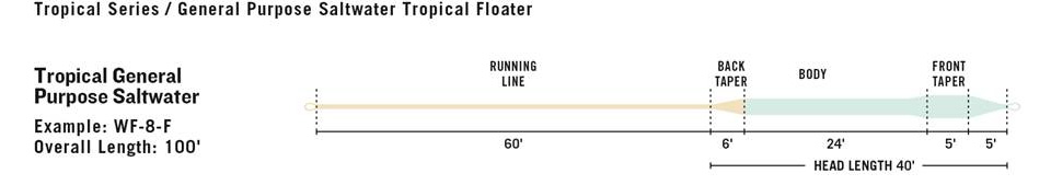 RIO GENERAL PURPOSE SALTWATER FLOATING FLY LINE PROFILE