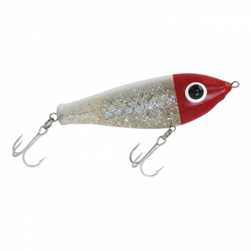 PAUL BROWN FAT BOY 22 RED HEAD WHITE BACK SILVER GLITTER