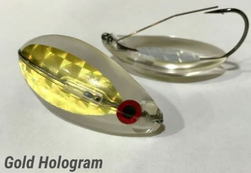 MacDaddy's Gold Tone Spoon Fishing Lure Advertising Promo Most