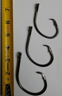 1000 Size #1 Custom Offshore Tackle Circle Non Offset Inline Hooks 7381 