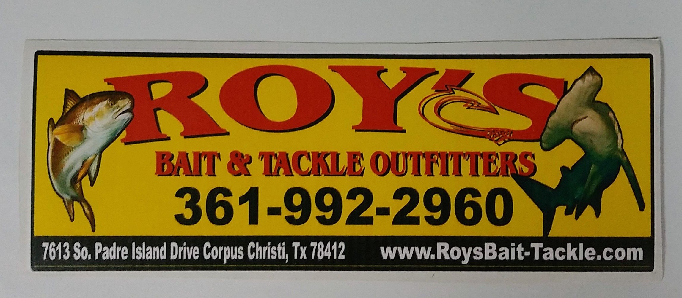 Roy's Bait & Tackle Stickers