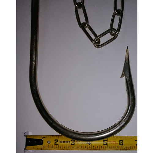 Mustad Shark Hook With Chain 4483DT