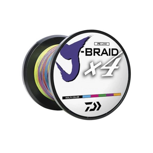 Daiwa J-Braid X4 Multi Color Braided Line – 330yds